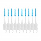 200Pcs/Box Dental Floss Interdental Brush Teeth Stick Toothpick Soft Silicone Double-ended Tooth Picks Oral Care