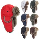 Unisex Men Women Russian Hat Trapper Bomber Warm Trooper Ear Flaps Winter Ski Hat Cap Headwear