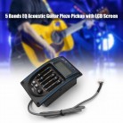 Electric Box Guitar Pickup 5 Bands Equalizer System Tuner Piezo LCD Screen