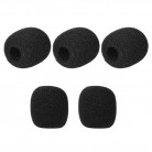 Mini Microphone Windscreens Mic Foam Covers for Lapel Lavalier Headset Microphone Black, Pack of 5pcs