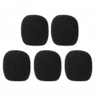 Mini Microphone Windscreens Mic Foam Covers for Lapel Lavalier Headset Microphone Black, Pack of 5pcs