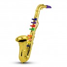 Saxophone Kids Musical Wind Instruments ABS Metallic Gold Saxophone with 8 Colored Keys