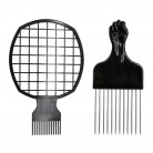 Afro Comb Curly Hair Dirty Braid Comb Perm Style Curling Hair Steel Needle Inserted Comb set Afro Twisted Tool Black