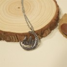 Stainless Steel Titanium Steel Moon And Trees Necklace Pendant