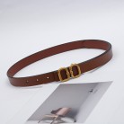 Ladies Two Layer Cowhide Belt With Butterfly Buckle