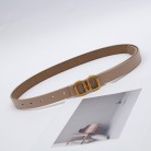 Ladies Two Layer Cowhide Belt With Butterfly Buckle