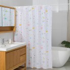 Waterproof And Anti-mould Curtain For Bathroom Partitions Without Holes