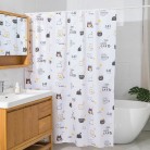 Waterproof And Anti-mould Curtain For Bathroom Partitions Without Holes