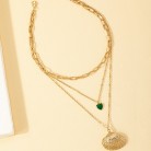 Three Layer Love Shell Fashion Necklace