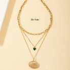 Three Layer Love Shell Fashion Necklace