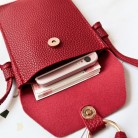 Women's Fashion Compartment Tassel Phone Bag