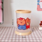 Transparent Circular Folding Pen Holder Cute Ins Creative Diy