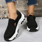 Mesh Sport Shoes Women Fashion Outdoor Flat Heel Round Toe Preppy Running Shoes