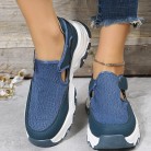 Mesh Sport Shoes Women Fashion Outdoor Flat Heel Round Toe Preppy Running Shoes