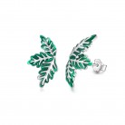 Green Leaf Earrings