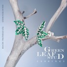 Green Leaf Earrings