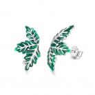 Green Leaf Earrings