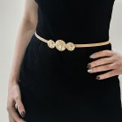 New Product Piercing-free Portrait Buttonhead Metal Women's Spring Waist Chain Elastic Gold Chain With Sexy Skirt