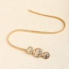 New Product Piercing-free Portrait Buttonhead Metal Women's Spring Waist Chain Elastic Gold Chain With Sexy Skirt