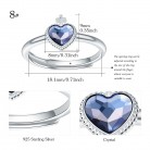 Heart Of Faith Ring for Women 925 Sterling Silver Crystal Heart Ring