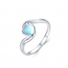 Moonstone Ring 925 Sterling Silver Rainbow Heart Moonstone Hugging Hands Ring Moonstone Jewellery For Women Mother Girlfriend Girls