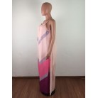 Sexy Four-sided Stretch Digital Printing Loose Strap Multi-color Dress