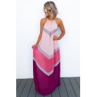 Sexy Four-sided Stretch Digital Printing Loose Strap Multi-color Dress