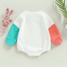 New Baby Sleeve Patchwork Romper