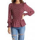 Long Sleeve Tunic Printed Shirt Top