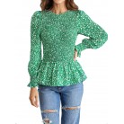 Long Sleeve Tunic Printed Shirt Top