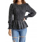 Long Sleeve Tunic Printed Shirt Top