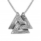 Personality Retro Viking Triangle Men Titanium Steel Pendant Necklace