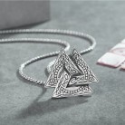 Personality Retro Viking Triangle Men Titanium Steel Pendant Necklace