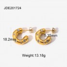 Women's Fashionable Diamond-set Stainless Steel Earrings