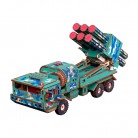 Wooden Three-dimensional Large Jigsaw Puzzle Anti-aircraft Bomb Guide Car Children