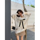 Thin Bow Hole Sweater Fashion Loose