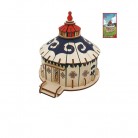 Stylish Wooden 3D Yurt Puzzle Toy