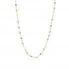 Women's Fashionable Simple Red, White And Black Coloured Oil Drip Round Bead Chain Necklace