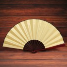 Chinese Style Calligraphy And Painting On Blank Cloth Folding Fan