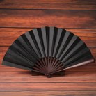 Chinese Style Calligraphy And Painting On Blank Cloth Folding Fan