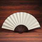 Chinese Style Calligraphy And Painting On Blank Cloth Folding Fan