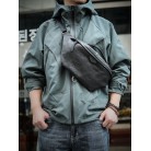 Leather Chest Bag Leather Men's Angled Shoulders