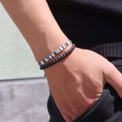 Men's Lava Volcanic Rock Bohemian Woven Bracelet Combination