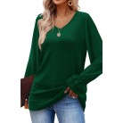 Long Sleeve Solid Color T Shirt Top