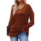 Long Sleeve Solid Color T Shirt Top