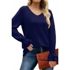 Long Sleeve Solid Color T Shirt Top