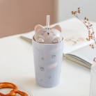 Cute Cat High-value Ceramic Cup Girl