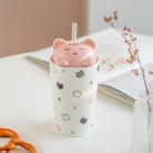 Cute Cat High-value Ceramic Cup Girl