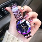 New Table Fashion Starry Sky Purple Steel Belt Women's Watch