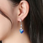 Heart Of The Sea Temperament Slim Back Anti-allergy Earrings